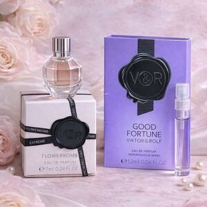 Viktor & Rolf Flowerbomb Mini Perfume + Good Fortune Sample | Travel Fragrance